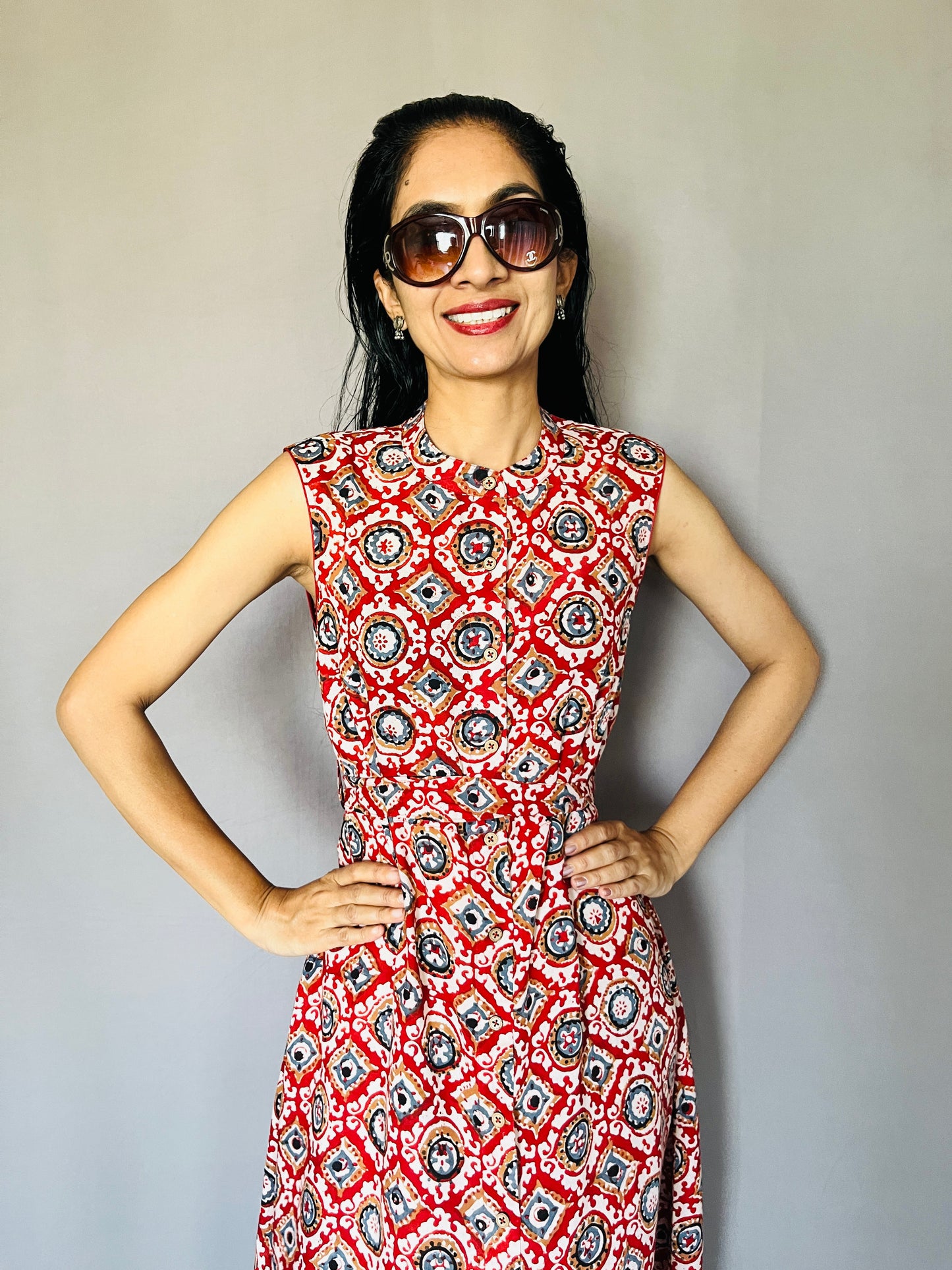 Kalamkari Printed Modal Dress