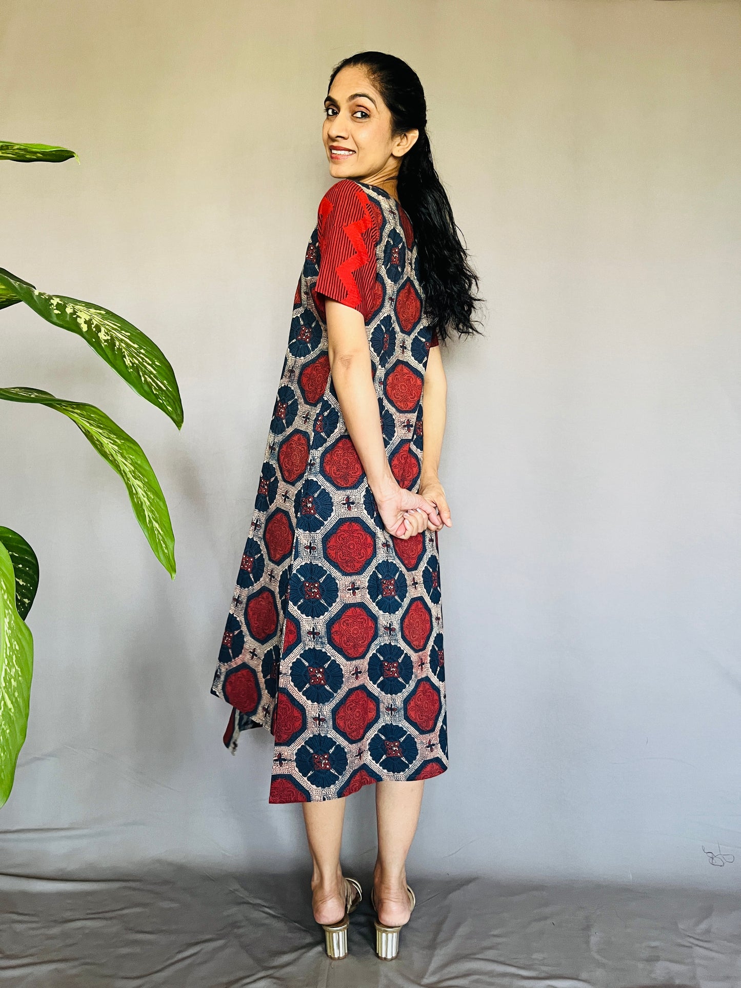 Ajrakh Printed Long Dress