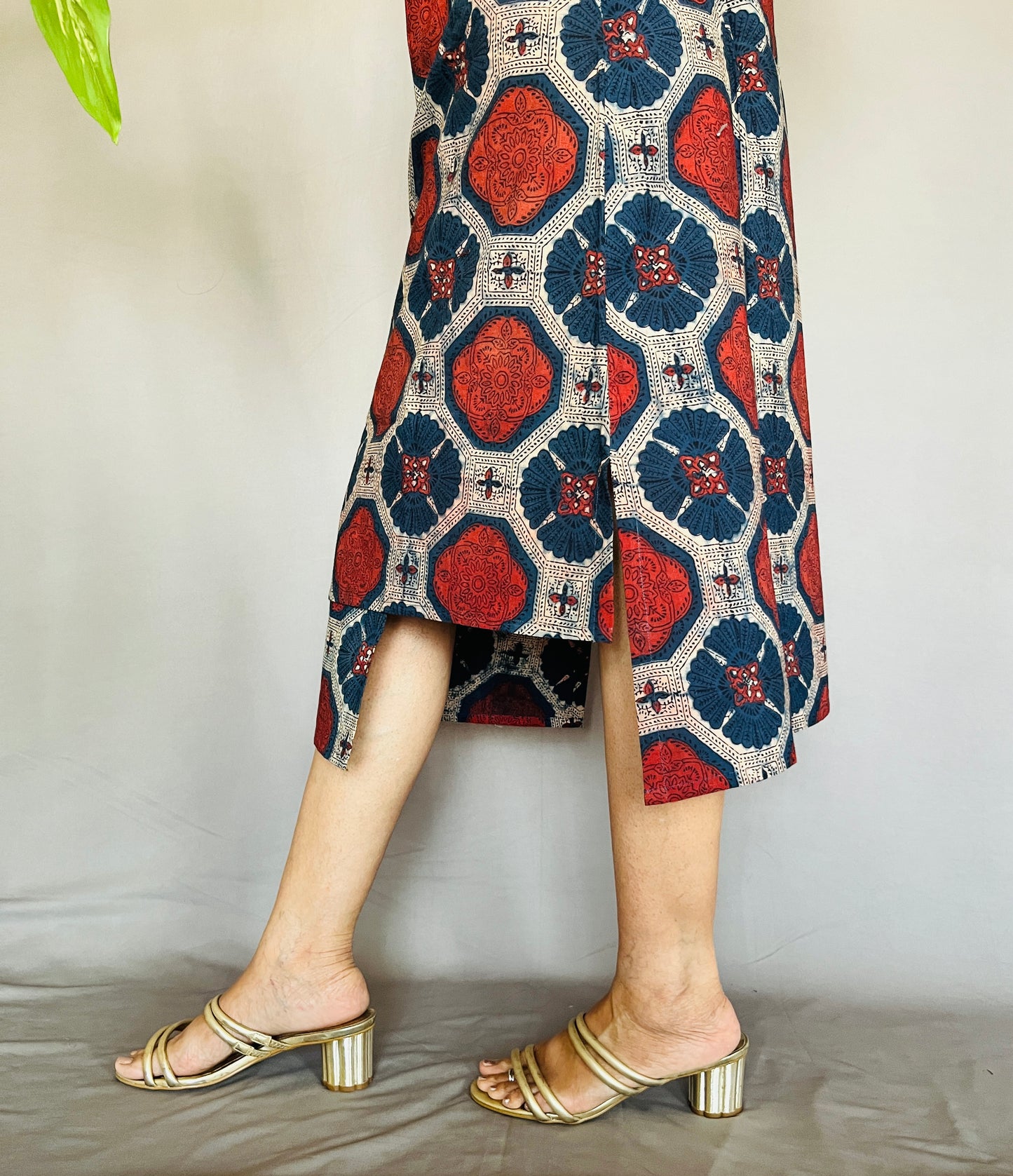 Ajrakh Printed Long Dress