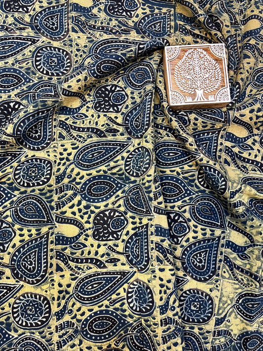 BUTI STYLE AJRAKH HAND BLOCK PRINTED FABRIC