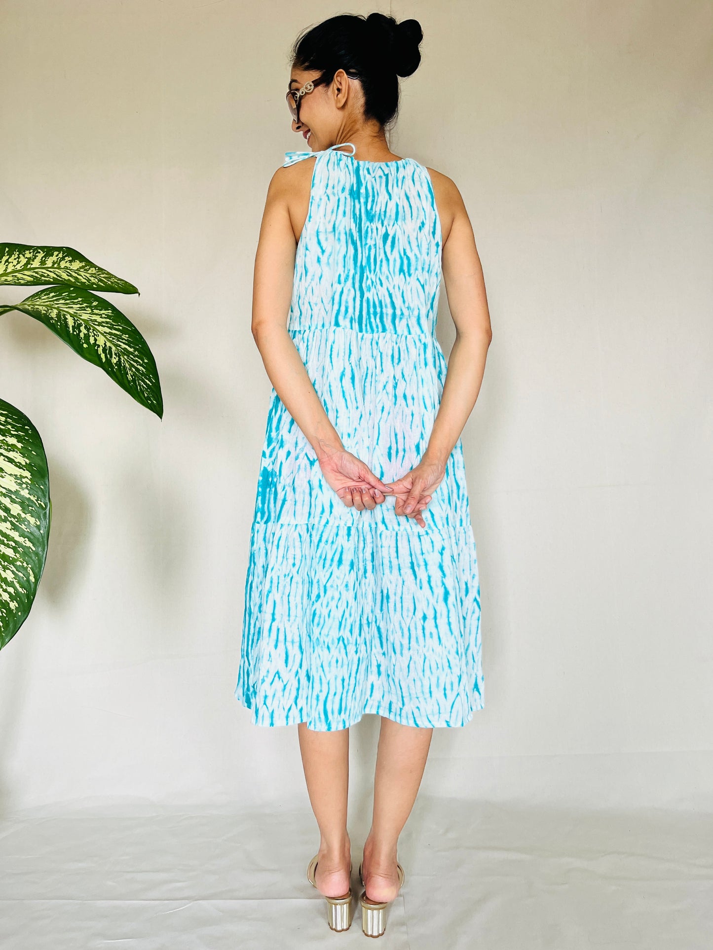 Shibori Needle Dyed Hand Printed Dress