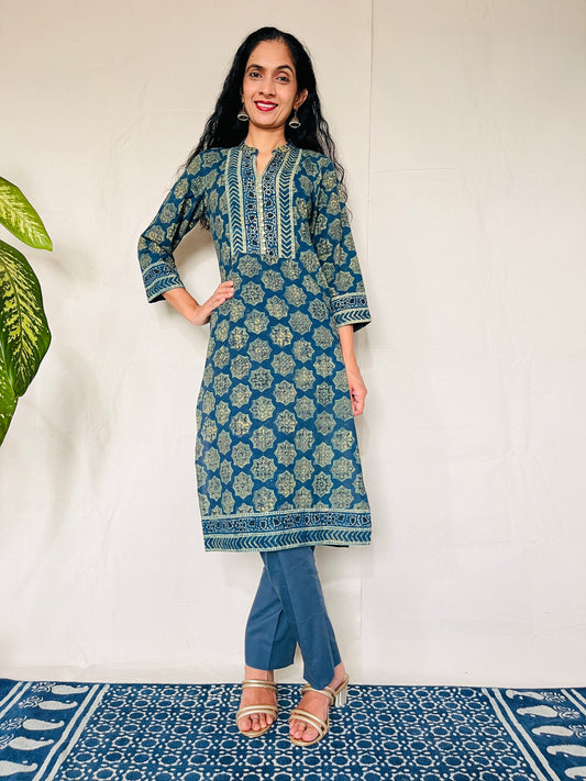 AJRAKH Print Kurti