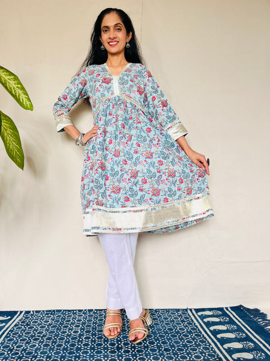 Sanganeri Print Kurti